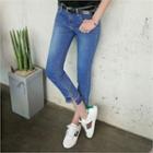 Dip-back Straight-cut Jeans