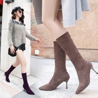 High-heel Pointy-toe Tall Boots