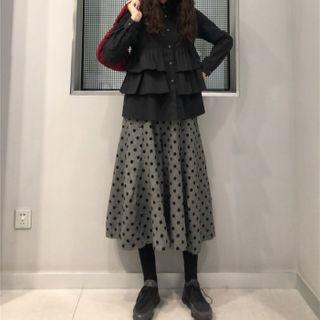 Dotted Wide-leg Pants / Shirt