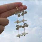 Faux Pearl Flower Dangle Earring 1 Pair - One Size