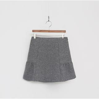 Ruffle-hem A-line Mini Skirt