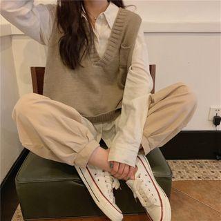 Sweater Vest / Shirt / Harem Pants