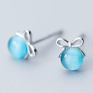 Gemstone Earring 925 Sterling Silver - Earring - One Size