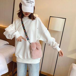 Fluffy Rabbit Eat Crossbody Bag