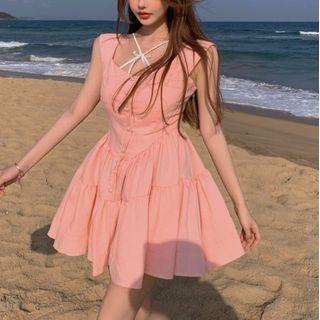 Sleeveless Square-neck A-line Dress / Camisole Top