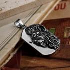 Lion Tag Stainless Steel Pendant / Necklace