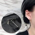 Non-matching Moon & Bar Dangle Earring