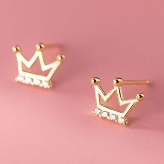 Crown Sterling Silver Earring