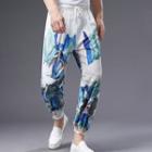 Print Elastic Waist Pants