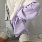 Long Sleeve Color-block Pocket Loose-fit Hoodie