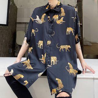 Cheetah Print Short Sleeve Shirt