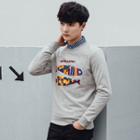 Embroidered Applique Long-sleeve T-shirt