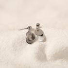 Disc Drop Earring 1 Pair - 01 - Silver - One Size