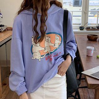 Cat Hooded Long-sleeve Top
