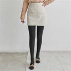 Zip-back Fleece Miniskirt