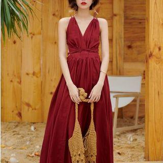 Strappy Open Back Maxi Sundress