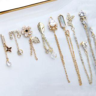 Rhinestone / Shell Chained Nail Art Decoration
