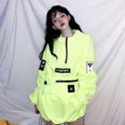 Set: Applique Half Zip Hoodie + Applique Sling Bag