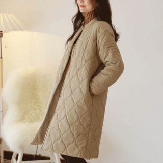 Fleece Lined Quilted Coat