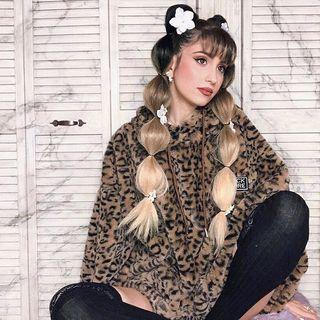 Leopard Faux-fur Hoodie