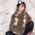Leopard Faux-fur Hoodie