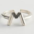 925 Sterling Silver Alphabet Open Ring