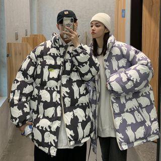 Animal Printed Padded Coat