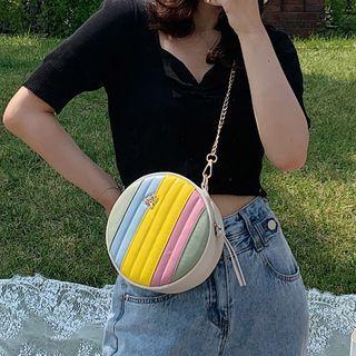 Round Color Block Crossbody Bag