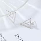 925 Sterling Silver Triangle Earring 1 Pair - As Shown In Figure - One Size