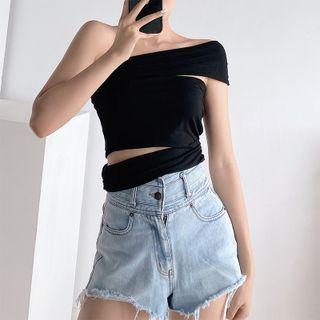 Details Off-shoulder Cutout Tube Top
