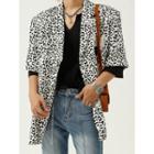 Short-sleeve Leopard Print Jacket