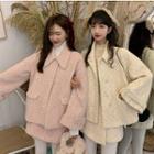 Single-breasted M Lange Coat / Mini A-line Skirt