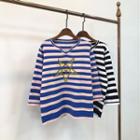 Star Embroidered Stripe Sweater