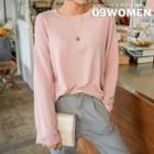 Plus Size Round-neck Loose-fit T-shirt