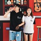 Couple Matching Hooded Short-sleeve T-shirt