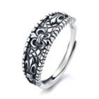 Embossed Sterling Silver Ring 212j - Silver - One Size