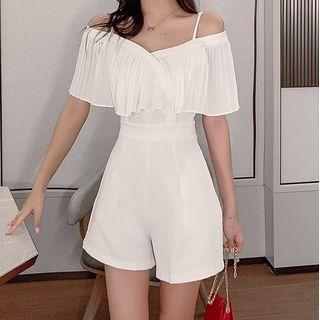 Cold-shoulder Romper