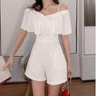 Cold-shoulder Romper