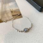 Planet Faux Gemstone Alloy Bracelet Silver - One Size