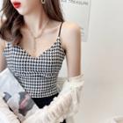 Houndstooth Pattern Tank Top