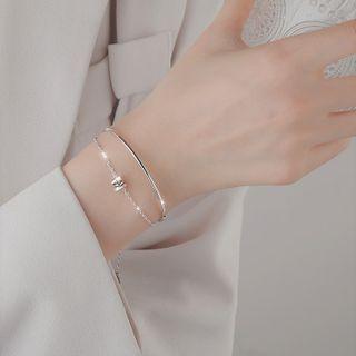 Layered Bracelet 1 Pc - Silver - One Size