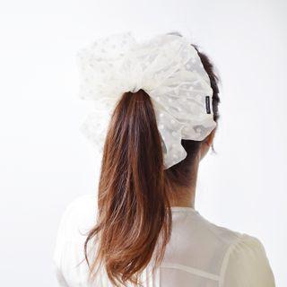 Dotted Large Scrunchy Hair Tie