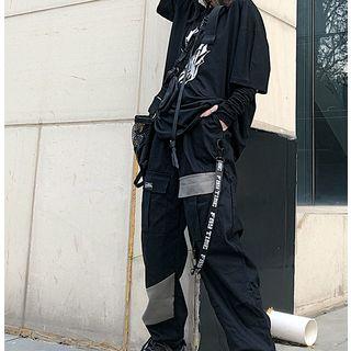 Paneled Buckled Cargo Pants
