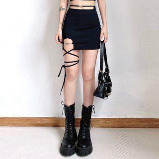 Strappy Mini Skirt