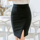 High-waist Pencil Split Skirt
