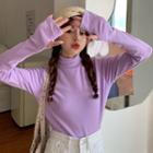 High-neck Cutout Underlay Top