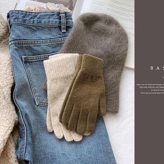 Colored Fluffy Knit Gloves