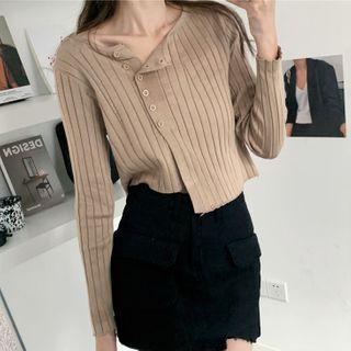 Asymmetric Cropped Cardigan