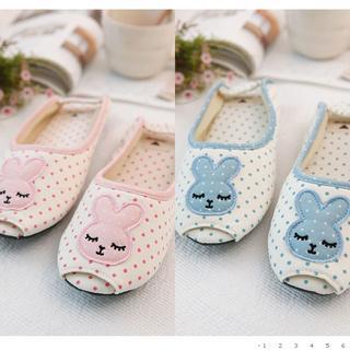 Rabbit Dotted Slippers
