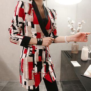 Printed Double Breasted Coat